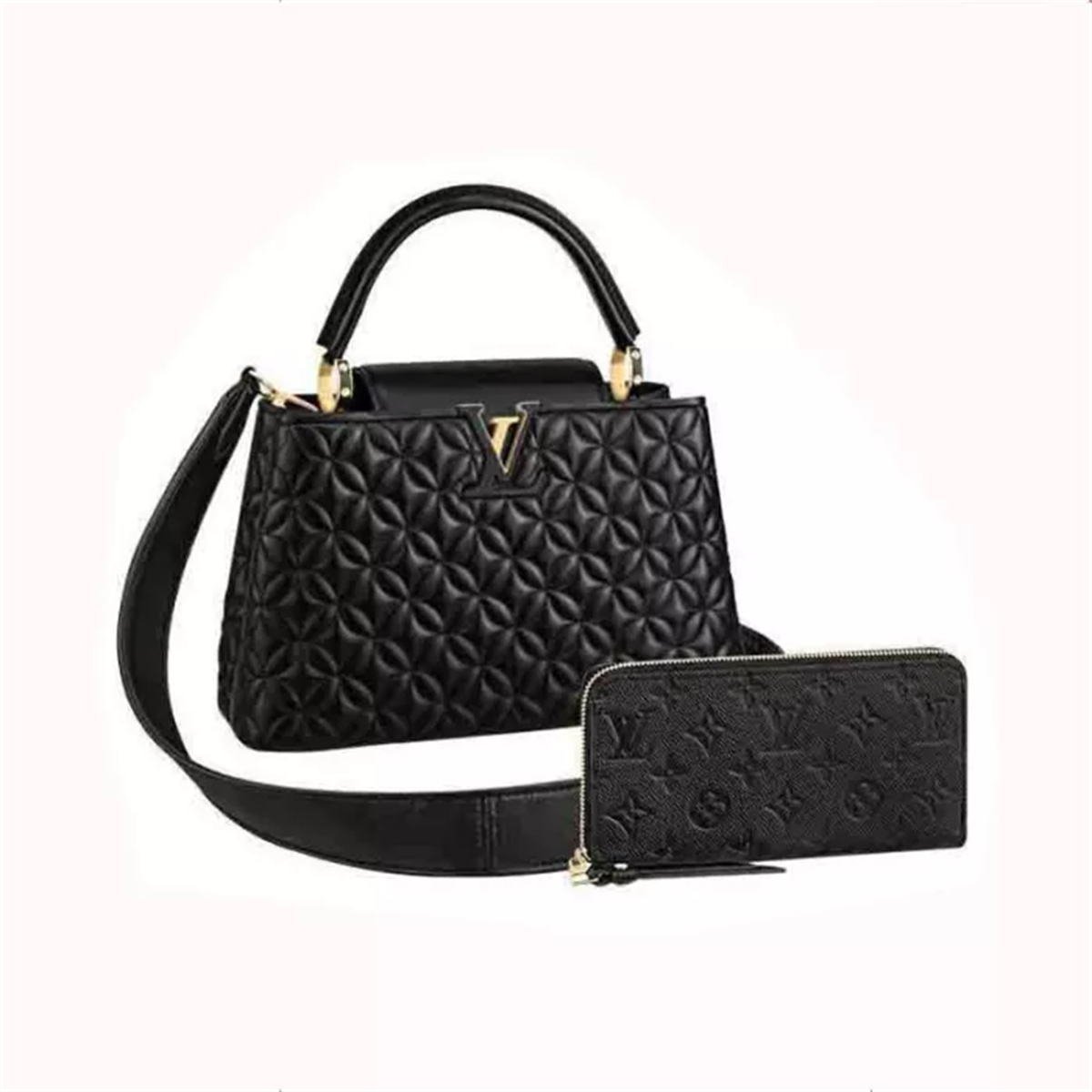 product LOUIS VUITTON Louis Vuitton shoulder bag, long wallet 2-piece set deals Ref: M55366 + M61864