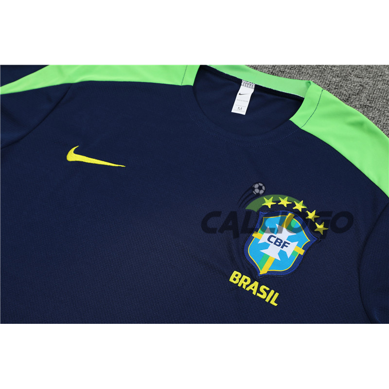 Maglia Brazil Blu Manica Corta Jersey 2024-2025