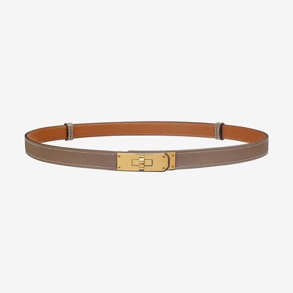 Hermes Women Kelly Belt in Calfskin Leather Gold