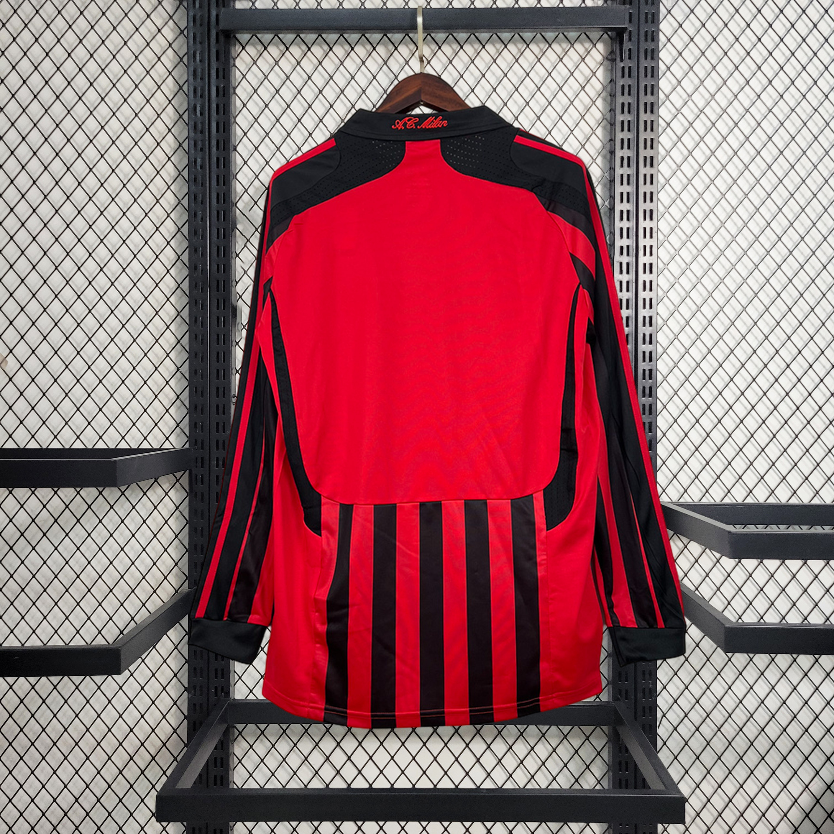 Retro AC Milan 2007-08 Home Long Sleeve Jersey-CKK-1