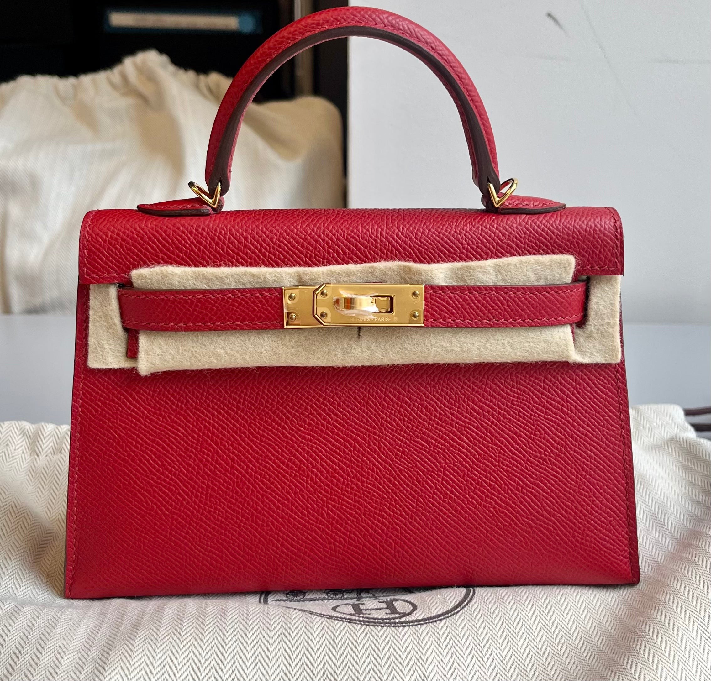 Hermès Kelly Sellier 20 Rouge Piment Epsom Gold Hardware