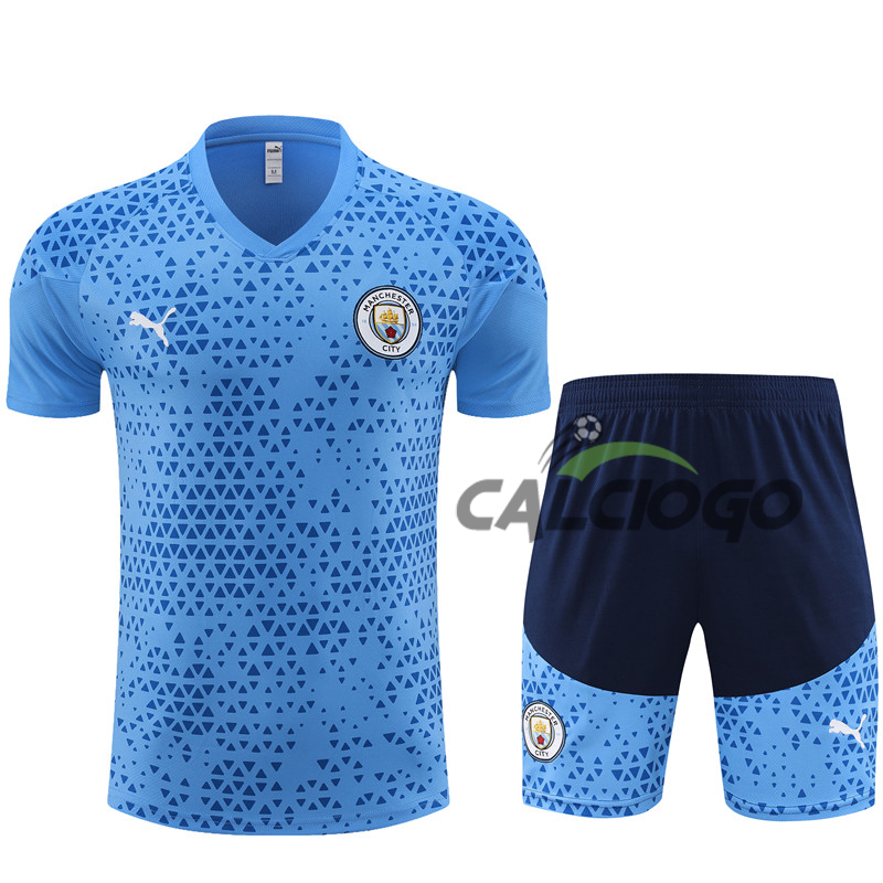 Kit Gara Manchester City Blu Jersey 2023-2024 