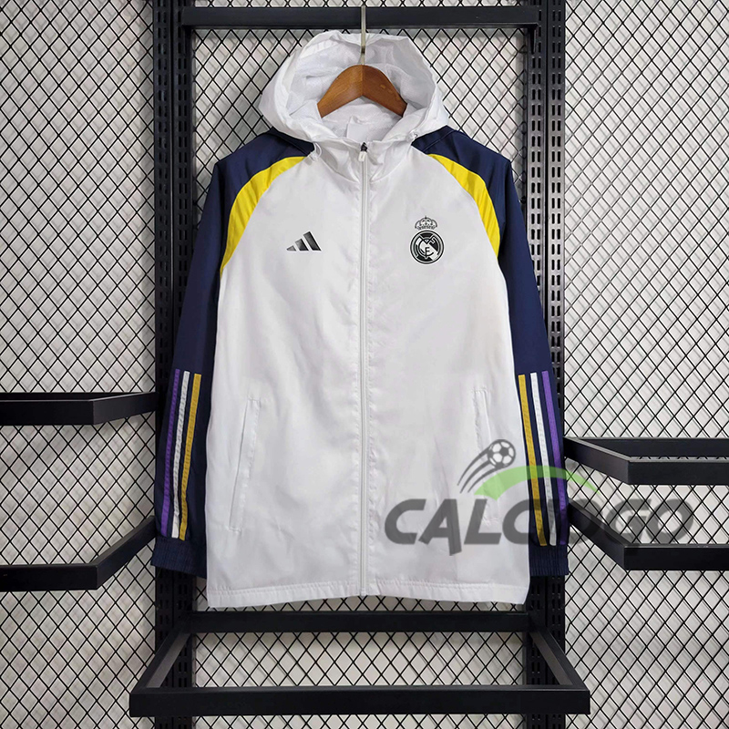 Giacca A Vento Real Madrid Bianco 2023