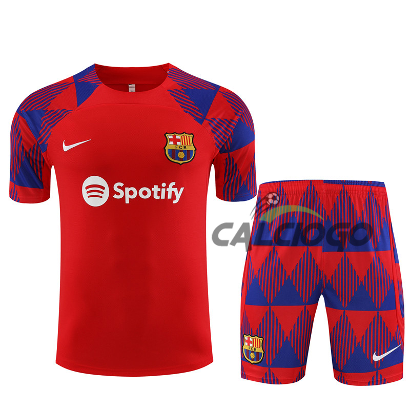 Kit Maglia FC Barcellona Rosso Jersey 2023-2024