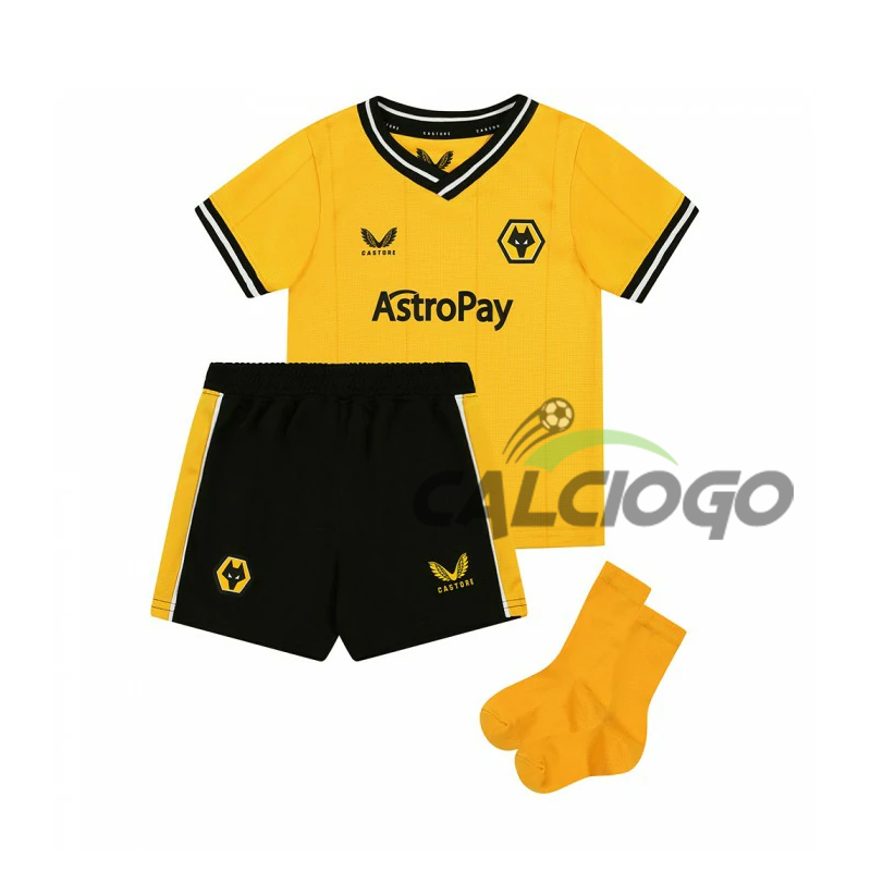 Kit Gara Wolves Home Bambino 2023-2024