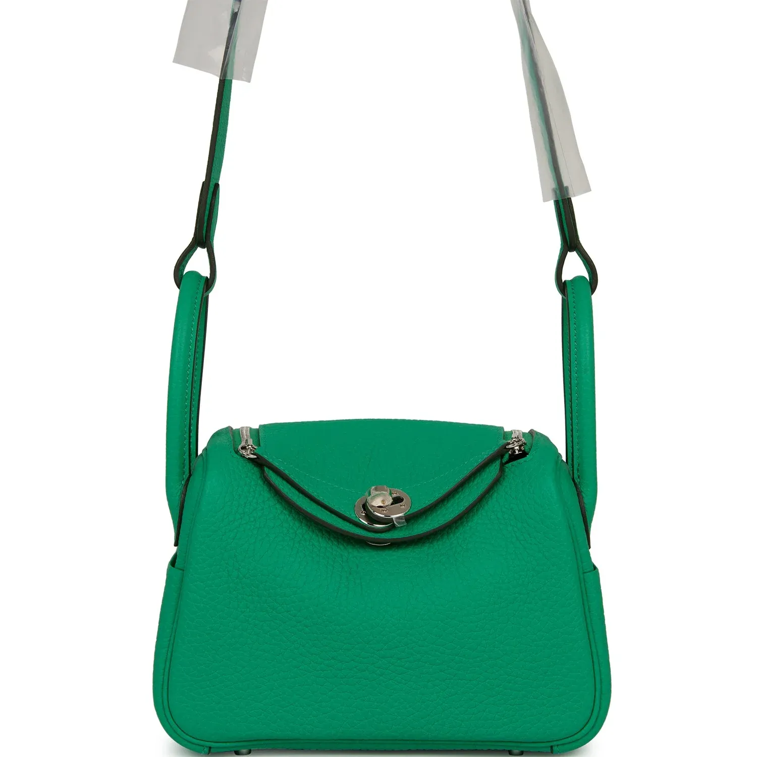 Hermès Mini Lindy Menthe Clemence Palladium Hardware