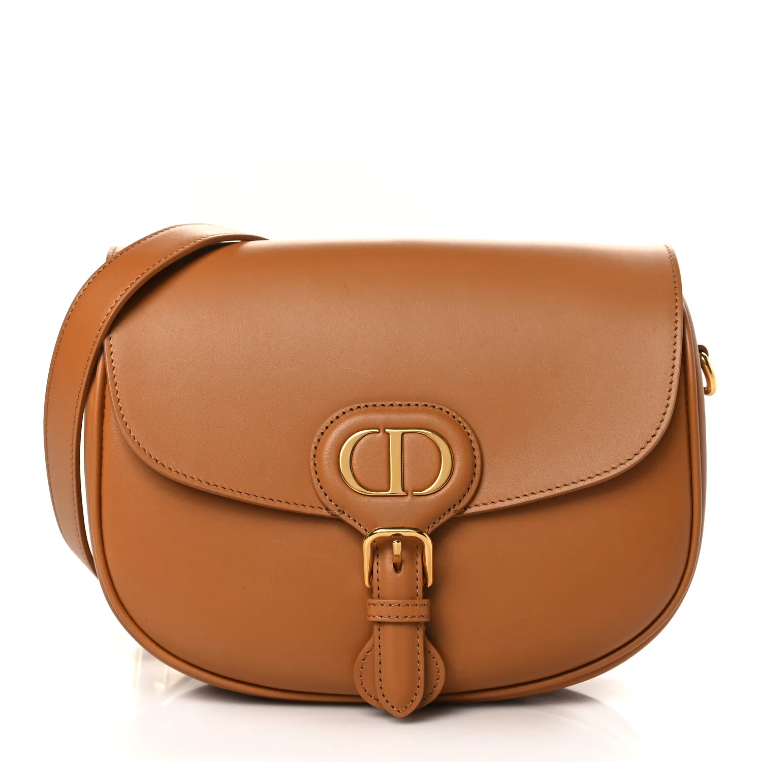 DIOR Box Calfskin Medium Bobby Flap Camel