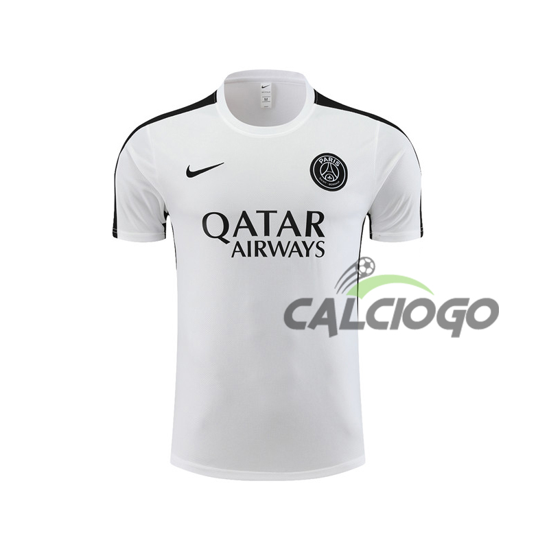 Maglia Paris PSG Bianco&Nero Jersey 2023-2024