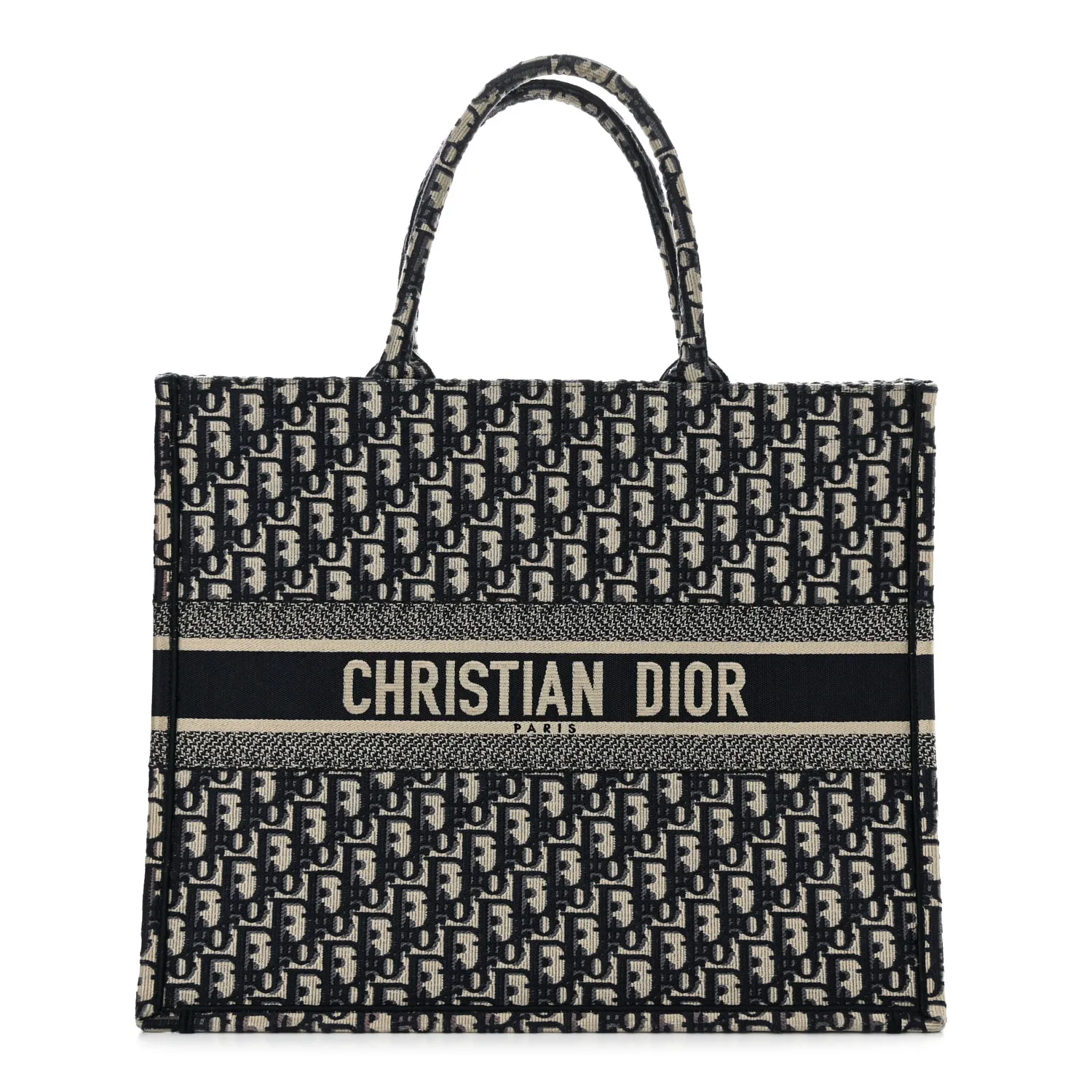 DIOR Oblique Large Book Tote Blue Multicolor