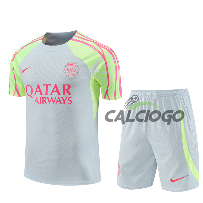 Tuta Maillot Paris PSG Grigio Jersey 2023-2024