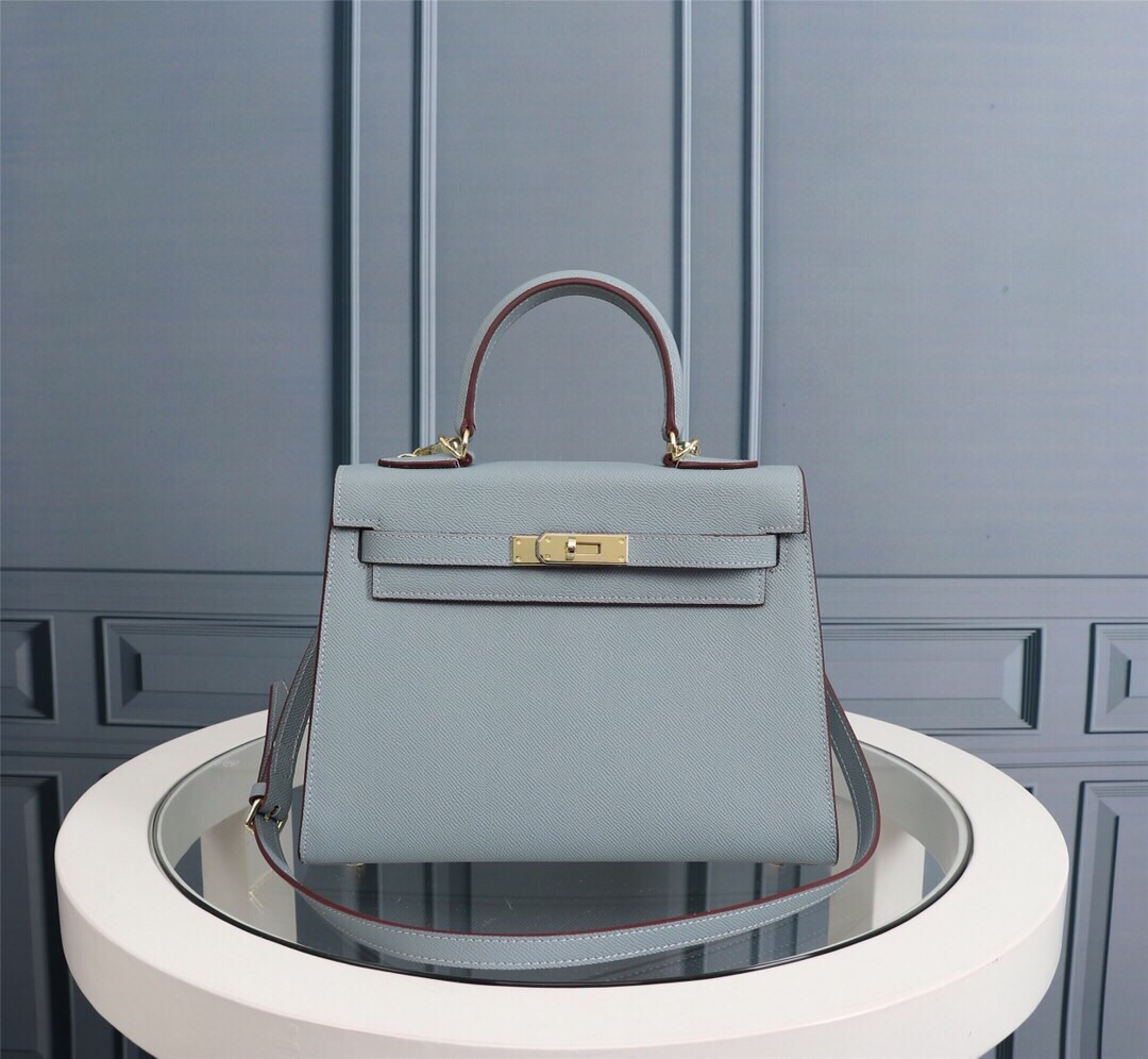 Hermès Kelly Sellier Vert Amande Epsom Gold Hardware