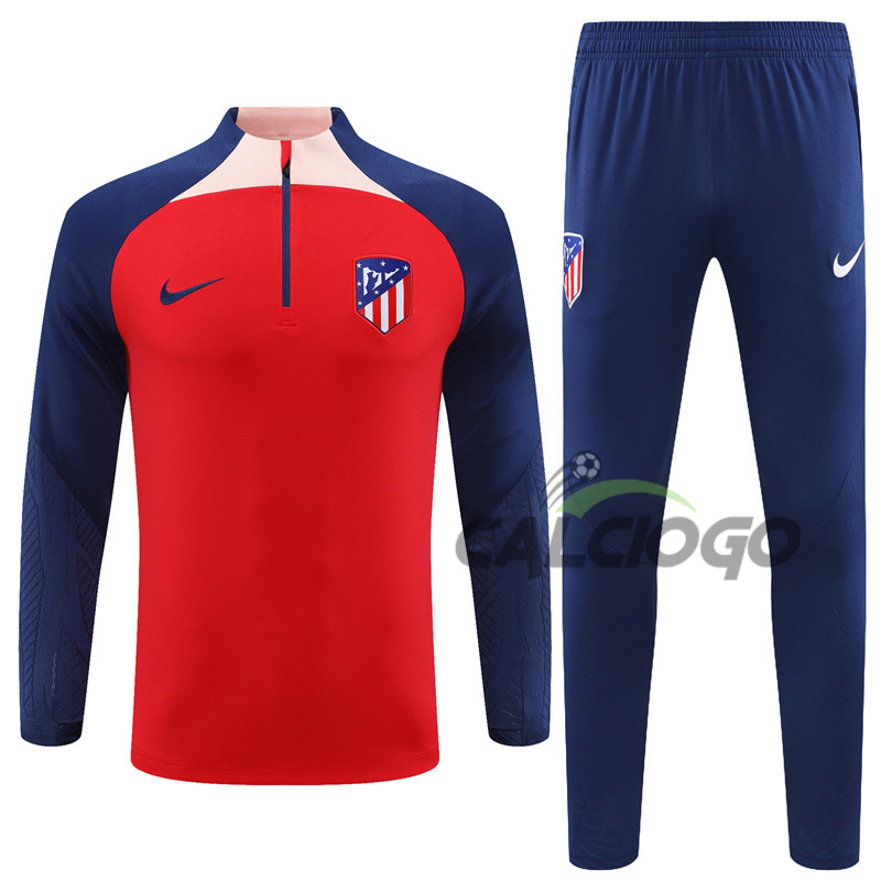 Tuta Atletico Madrid Felpa Zips Rosso 2023-2024