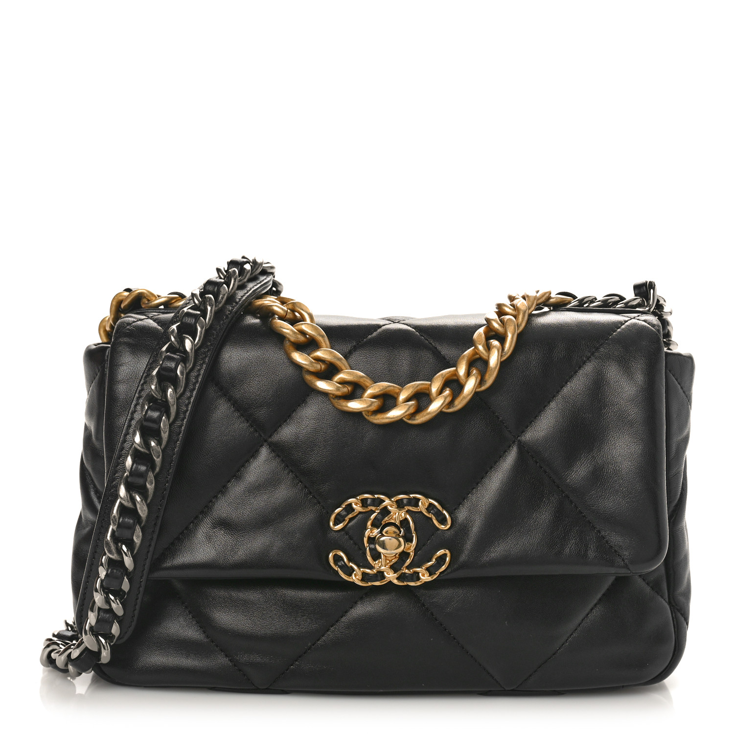 Chanel Lambskin Quilted Medium Chanel 19 Flap