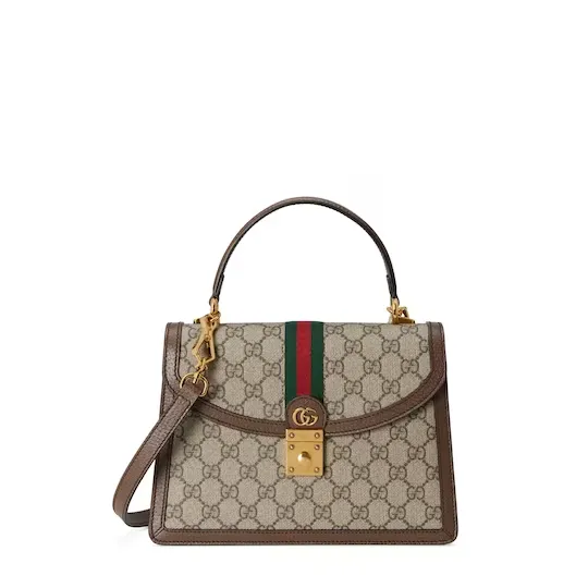 Gucci Ophidia Small Top Handle Bag With Web