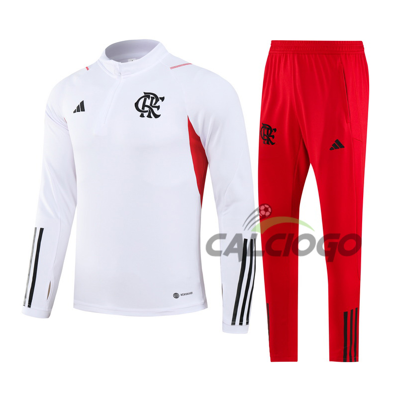 Tuta Calcio Flamengo Felpa Zips Top 2023-2024