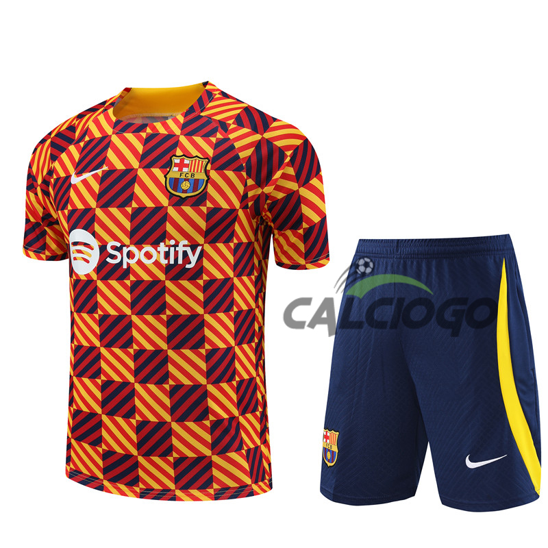 Tuta Sportiva FC Barcellona Giallo Camuffare 2023-2024