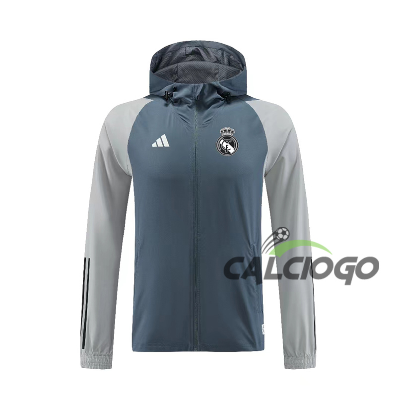 Giacca A Vento Real Madrid Grigio 2023