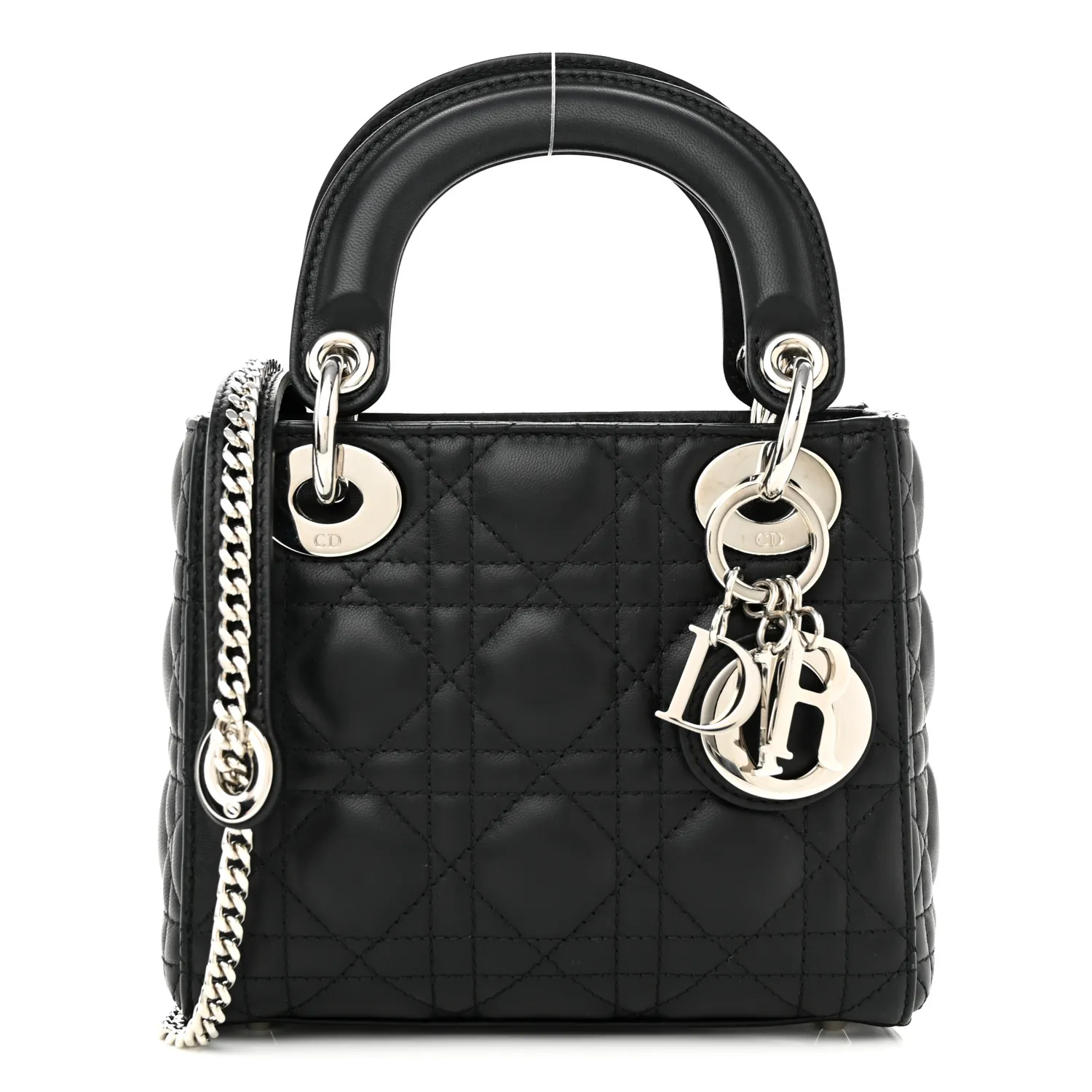 DIOR Lambskin Cannage Mini Lady Dior Black