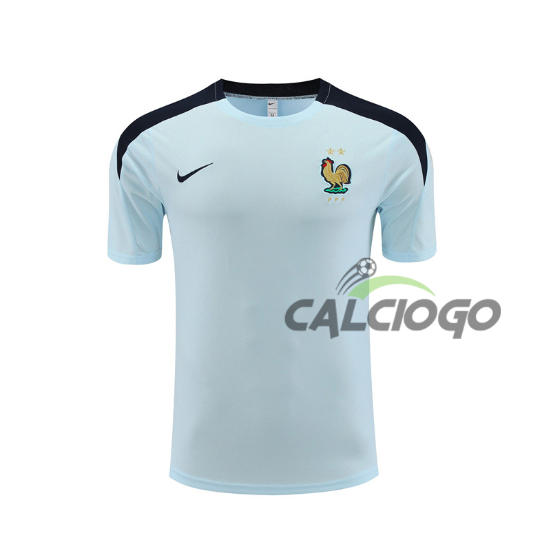 Maglia France Azzurro Manica Corta 2024-2025