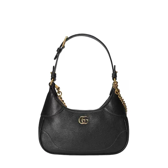 Gucci Aphrodite chain-embellished textured-leather shoulder bag