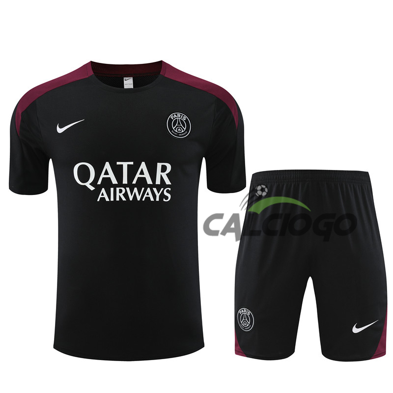 Kit Maglia Paris PSG Nero Jersey 2024-2025