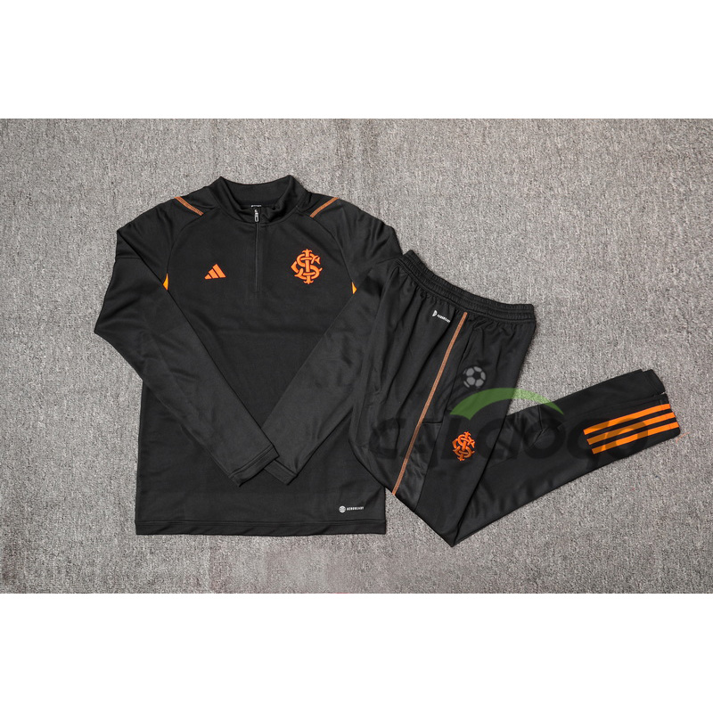 Tuta Calcio SC Internacional Felpa Zips Nero 2023-2024