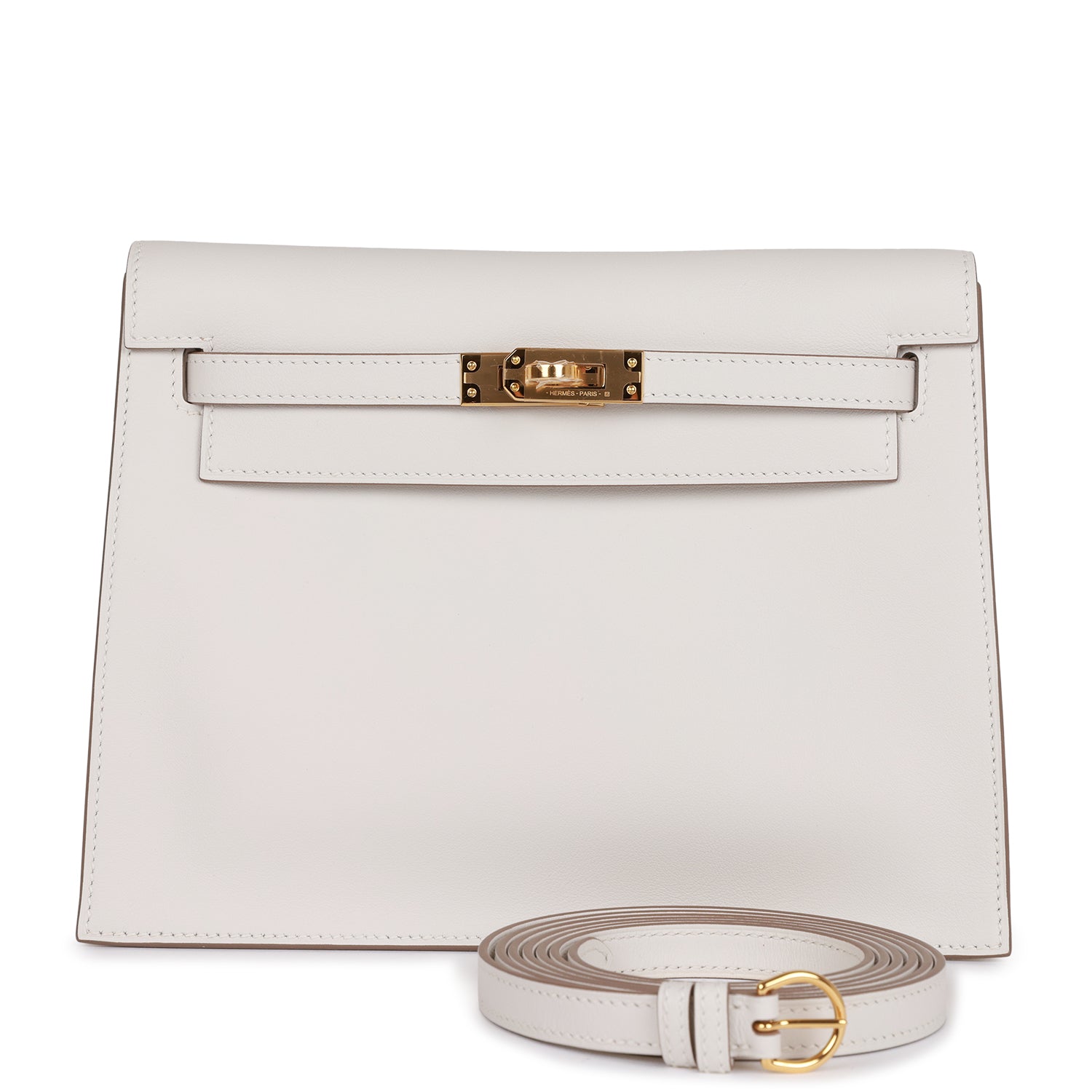 Hermès Kelly Danse Gris Perle Swift Gold Hardware