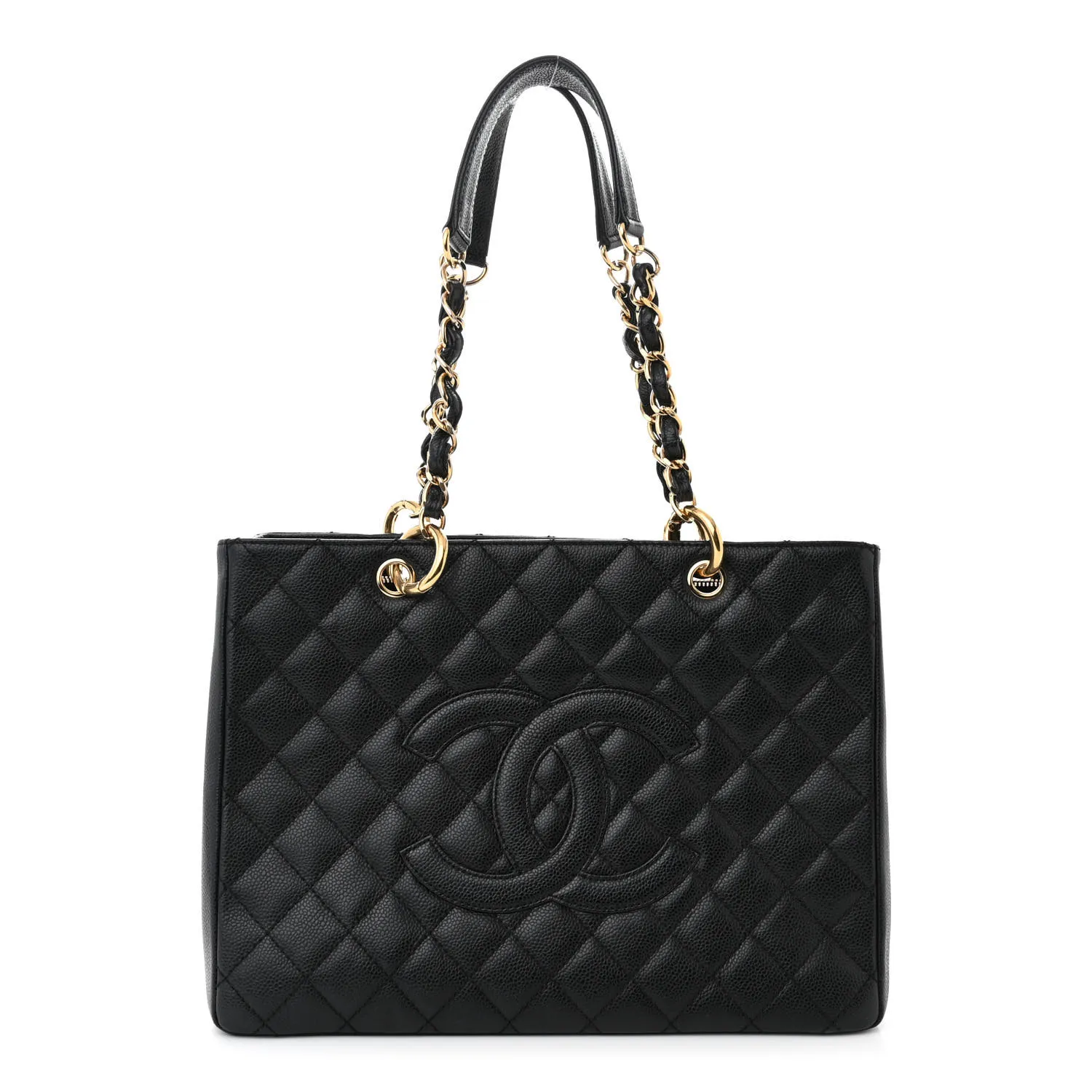 CHANEL Caviar Quilted Grand Shopping Tote GST Black