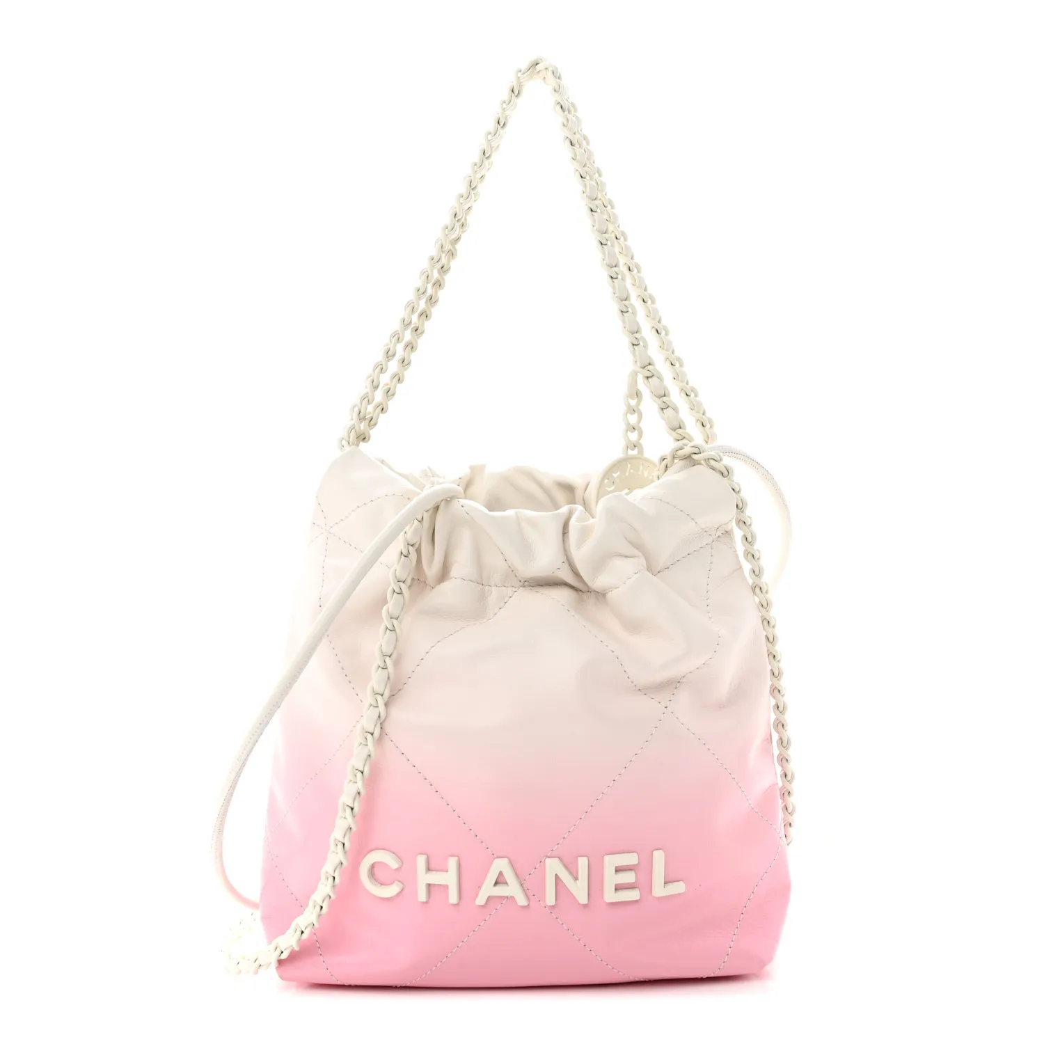 CHANEL Patent Gradient Calfskin Quilted Mini Chanel 22