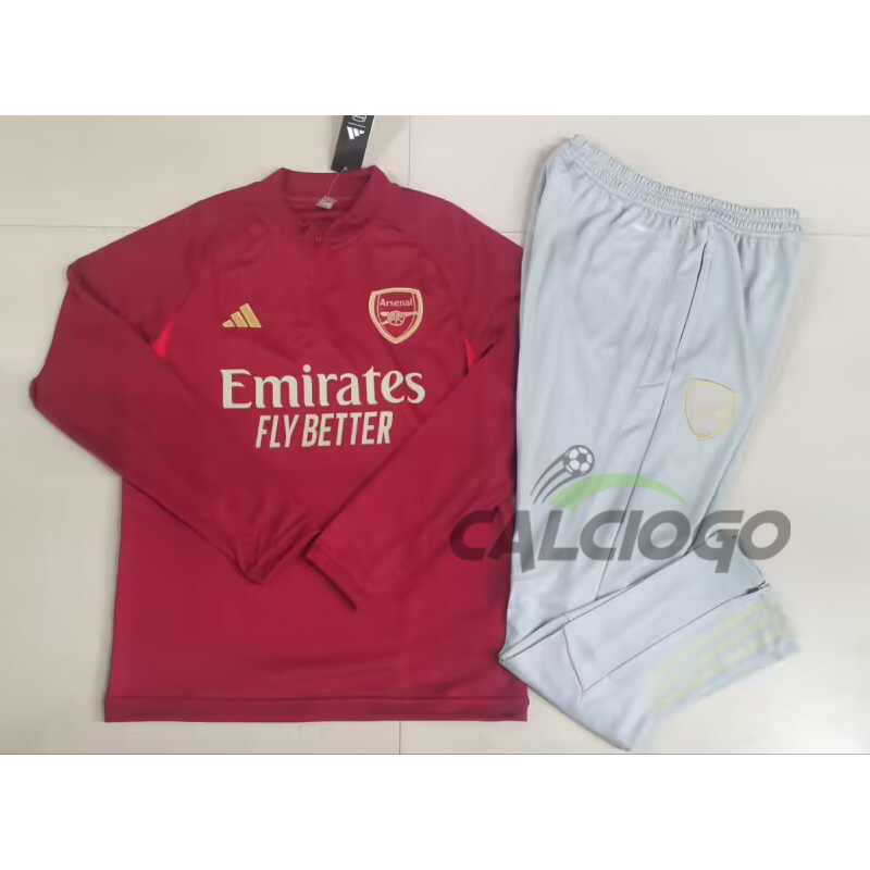 Tuta Arsenal Felpa Zips Top Pantaloni 2023-2024