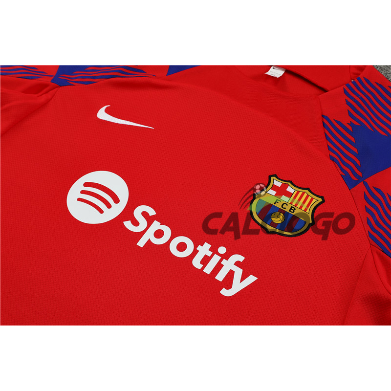 Kit Maglia FC Barcellona Rosso Jersey 2023-2024