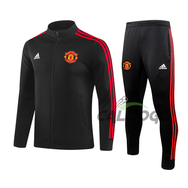 Tuta Calcio Manchester United Felpa Nero 2023-2024