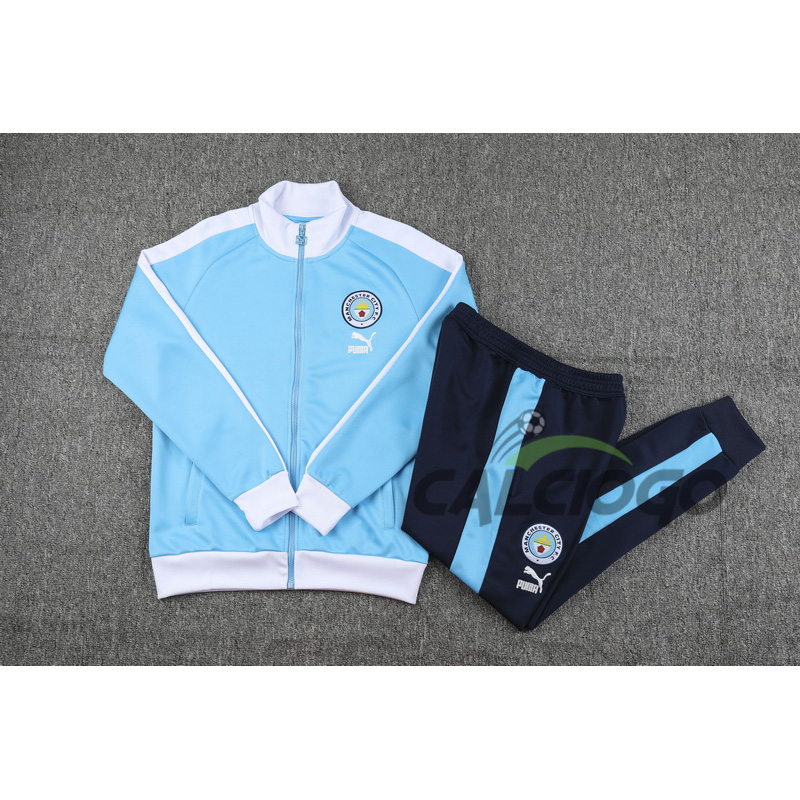 Tuta Calcio Manchester City Felpa Blu 2023-2024