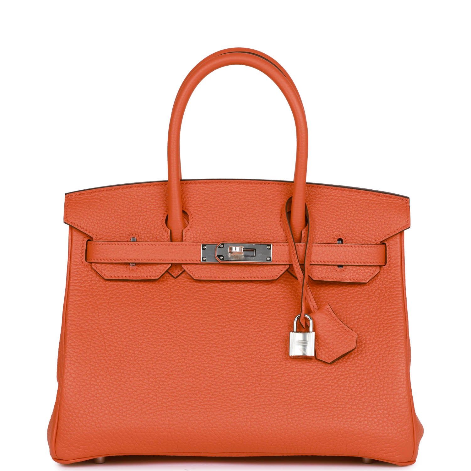 Hermès Birkin 30 Orange Poppy Clemence Palladium Hardware