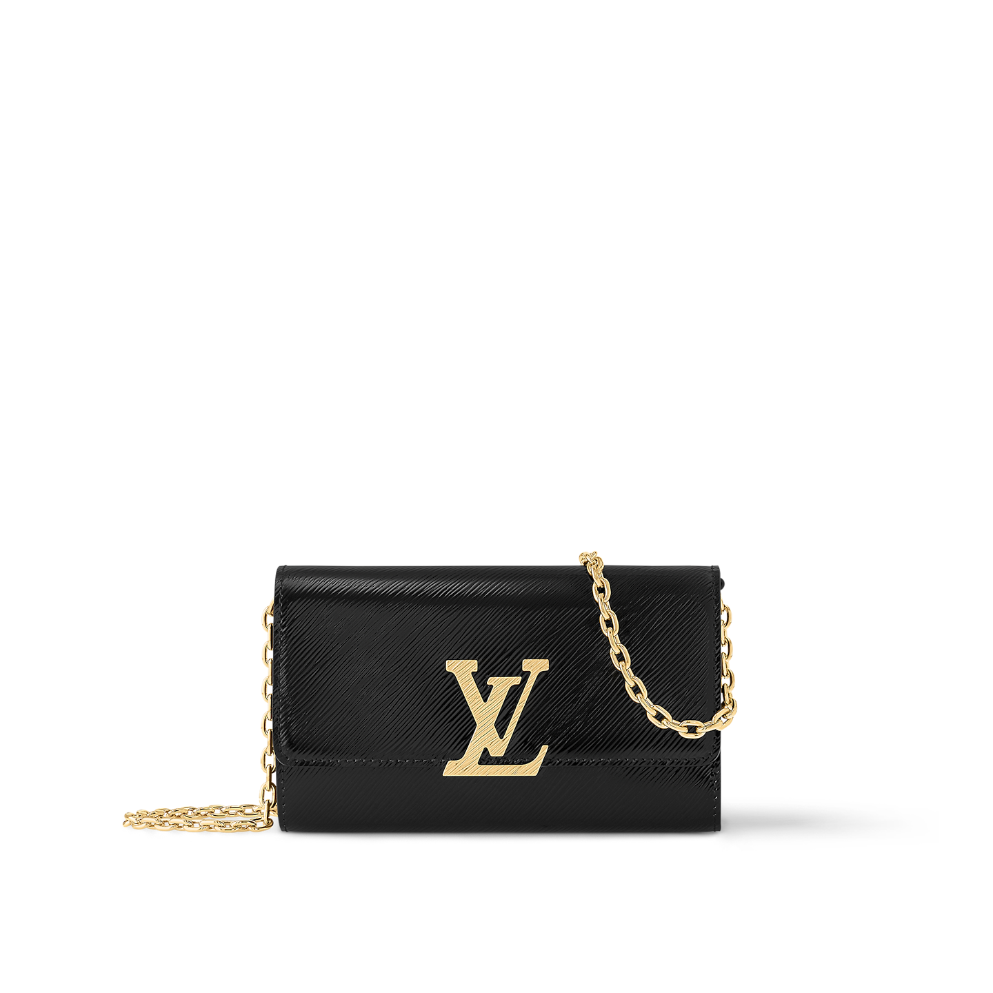 Louis Vuitton Pochette Louise Bag Black with Gold Hardware