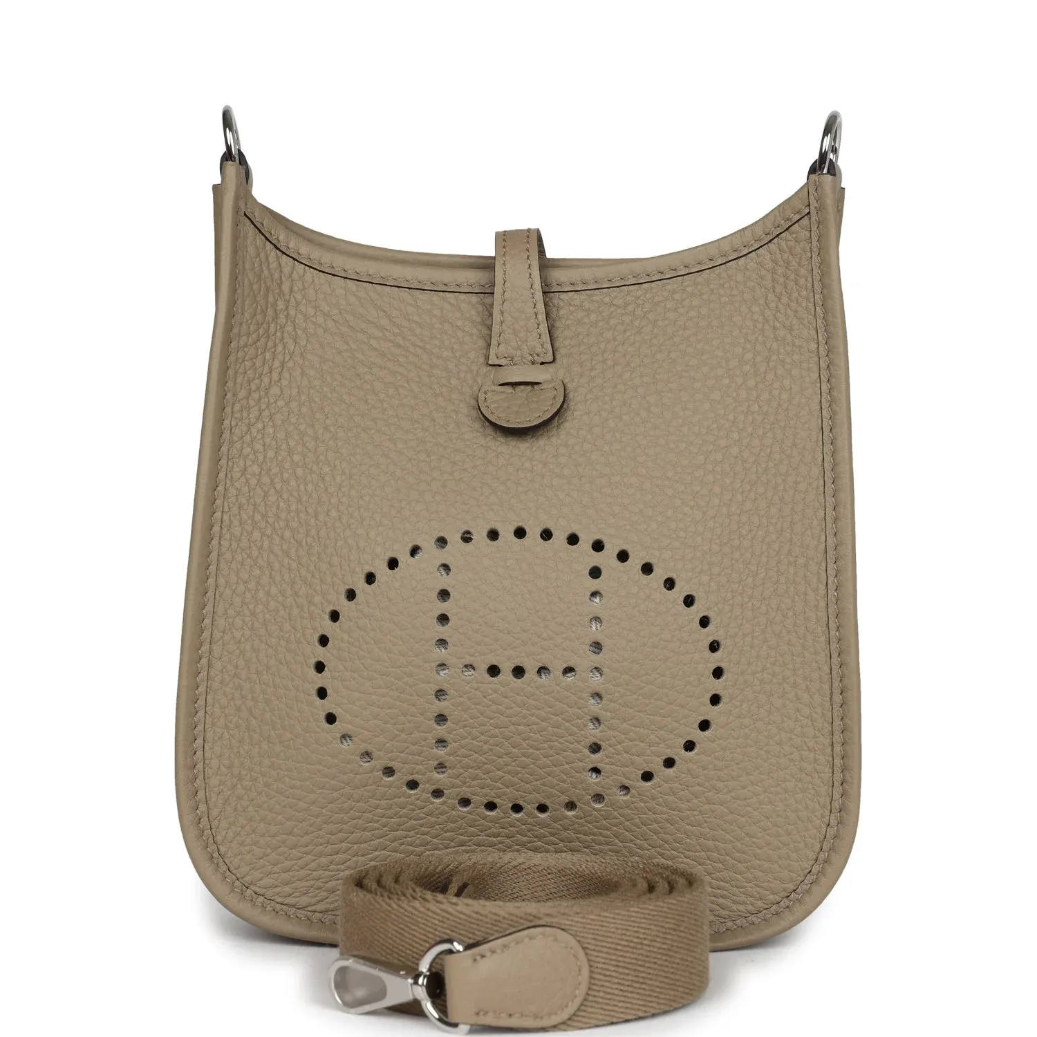 Hermès Evelyne TPM Beige Marfa Clemence Palladium Hardware