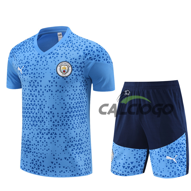 Kit Gara Manchester City Blu Jersey 2023-2024 
