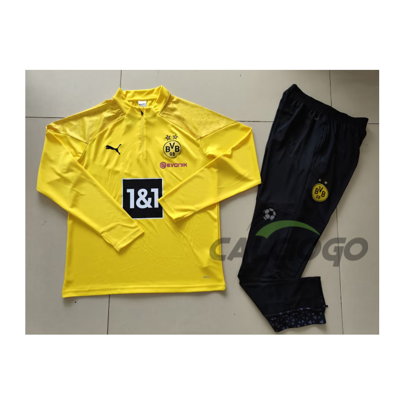 Tuta Calcio Dortmund Felpa Zips Giallo 2023-2024