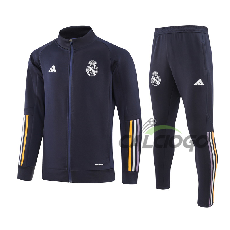 Tuta Real Madrid Felpa Zips Blu Top 2023-2024