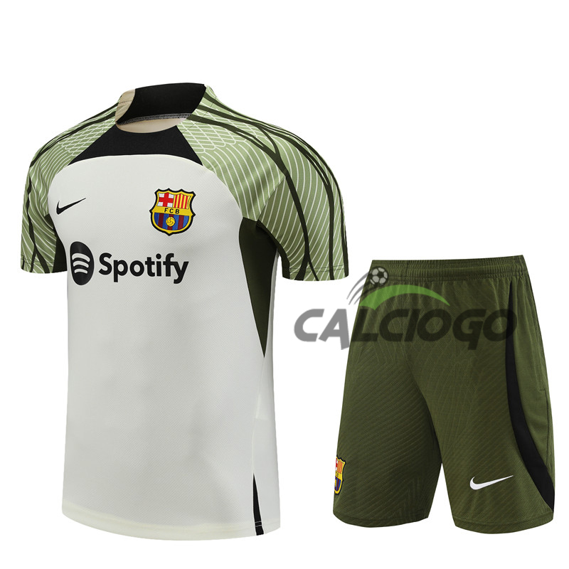 Kit Gara FC Barcellona Bianco Jersey 2023-2024