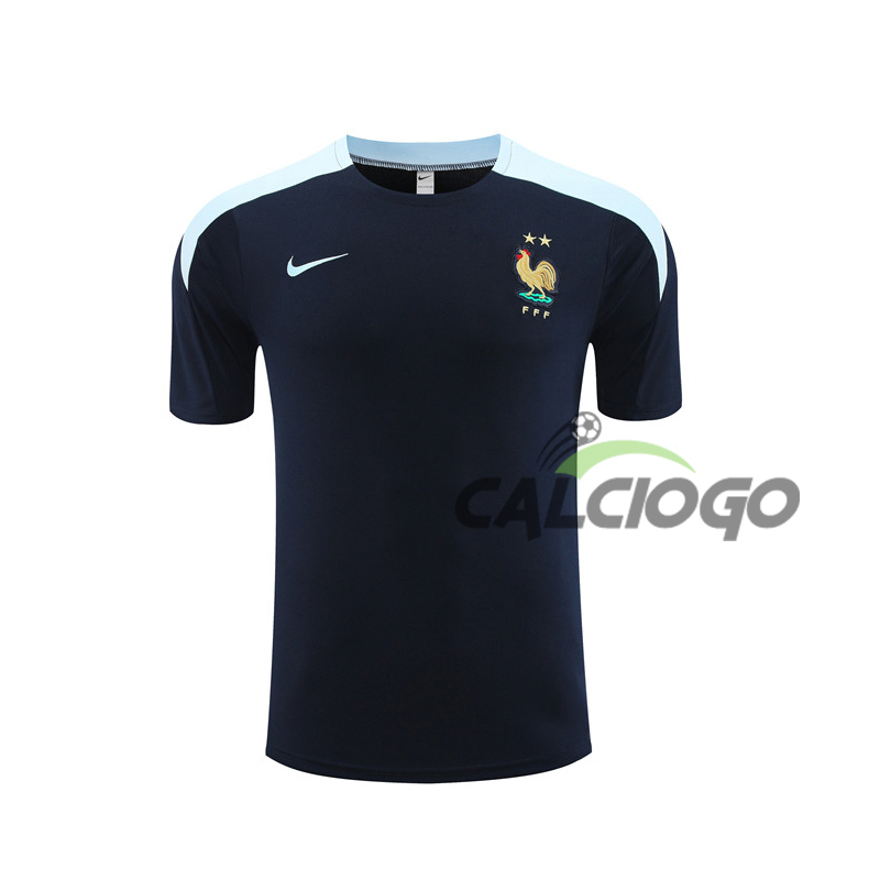 Maglia France Blu Manica Corta Jersey 2024-2025