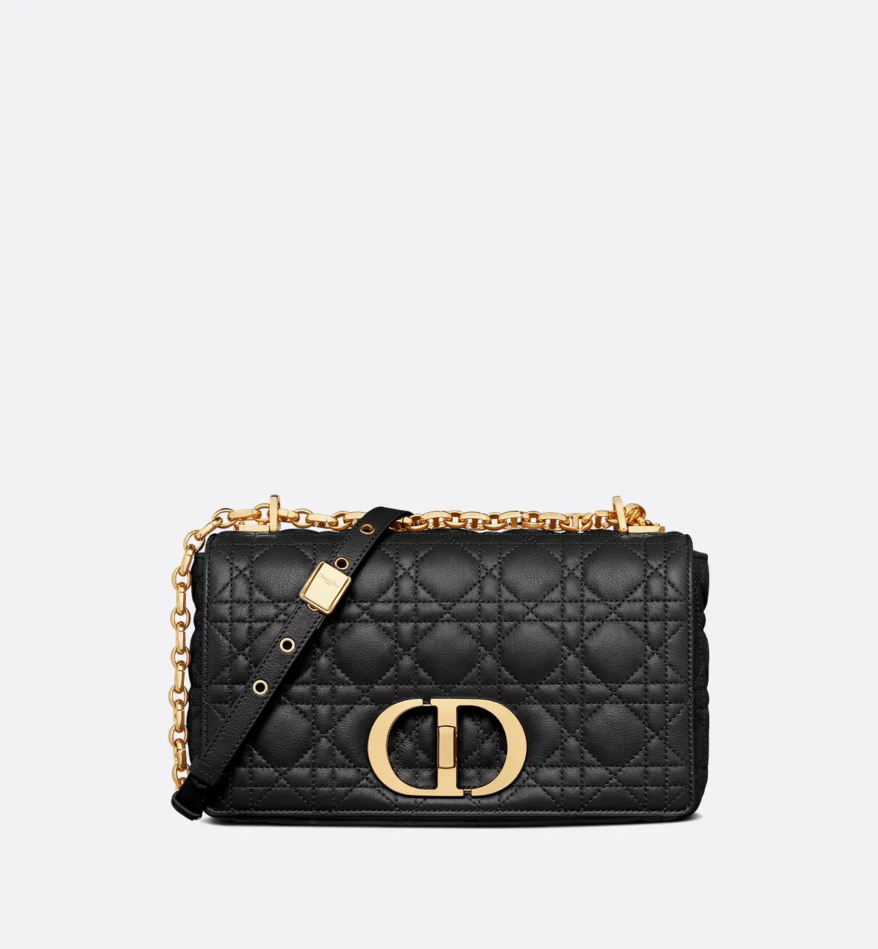 Dior Medium Dior Caro Bag Black Cannage Supple Calfskin and Lambskin