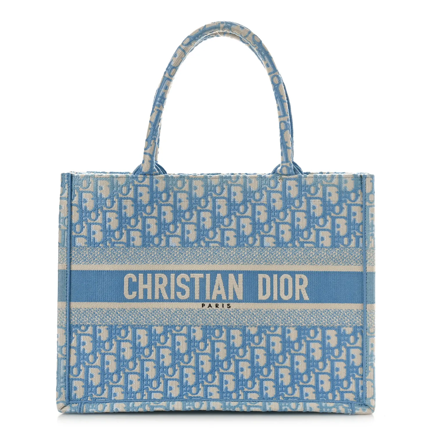 DIOR Oblique Medium Book Tote Light Blue