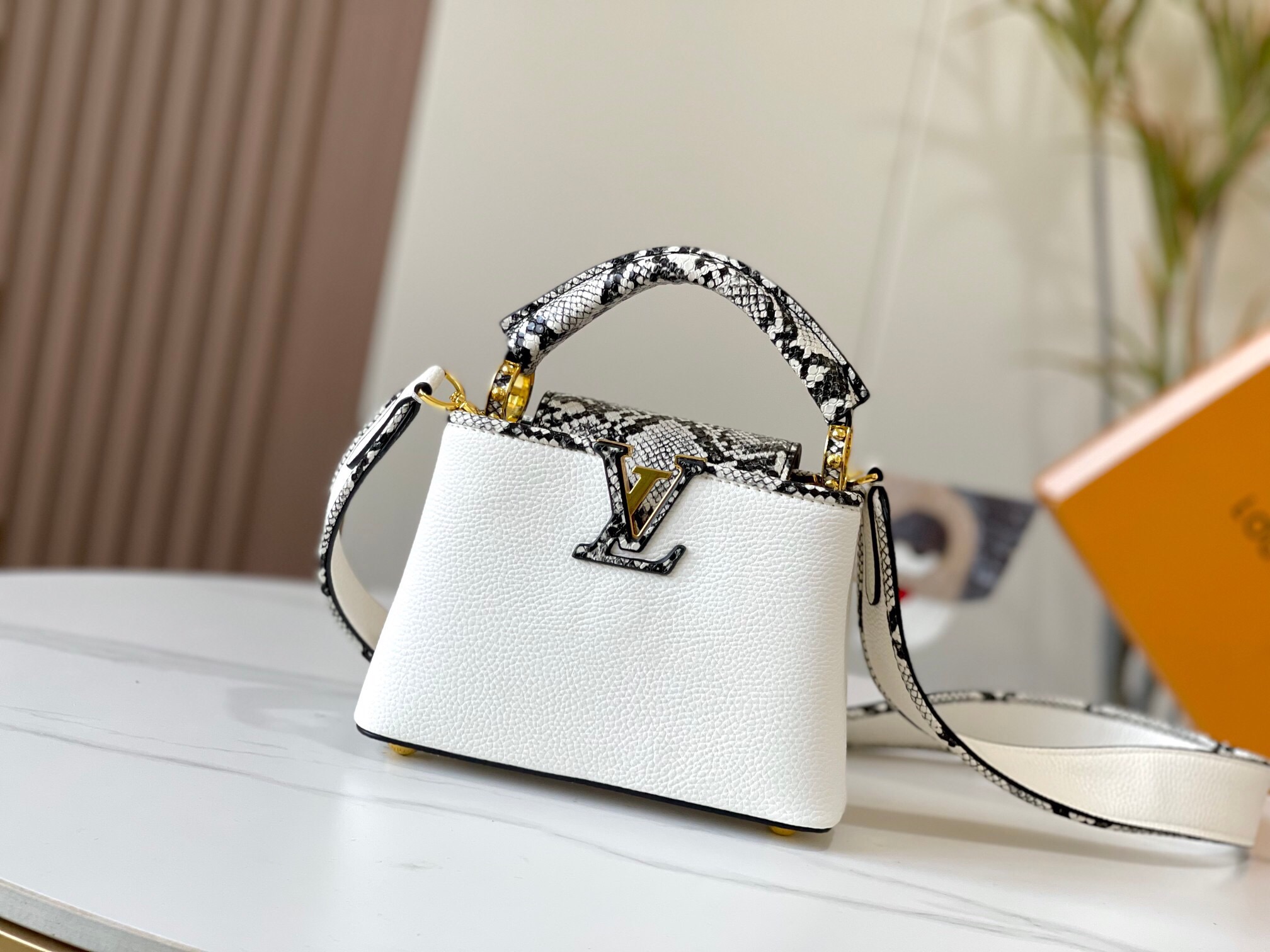 Louis Vuitton white tote bag