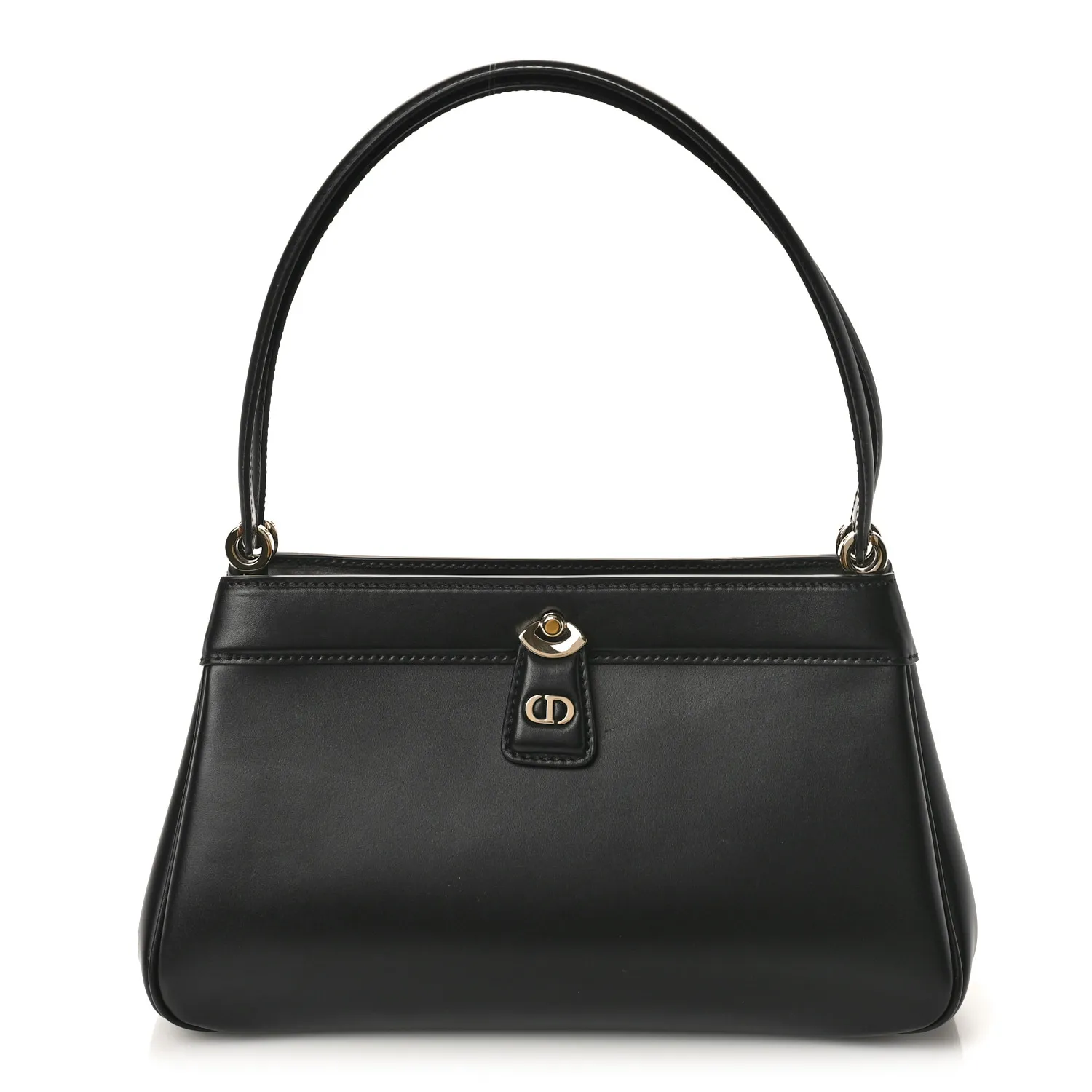 DIOR Calfskin Medium Key Shoulder Bag Black