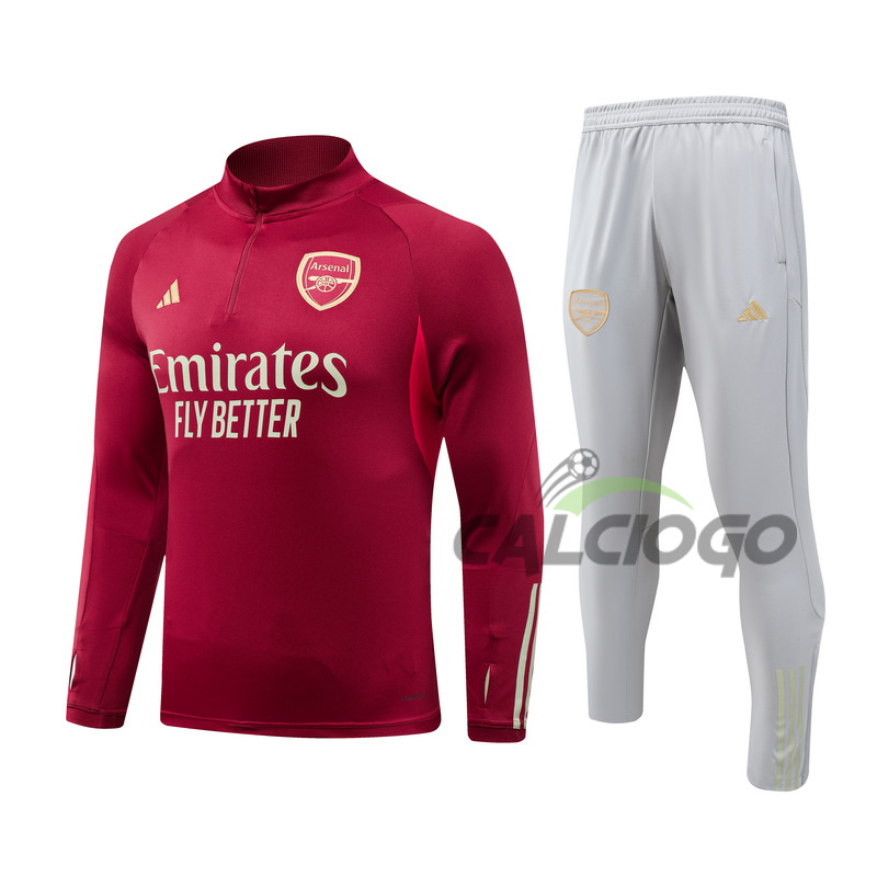 Tuta Arsenal Felpa Zips Top Pantaloni 2023-2024