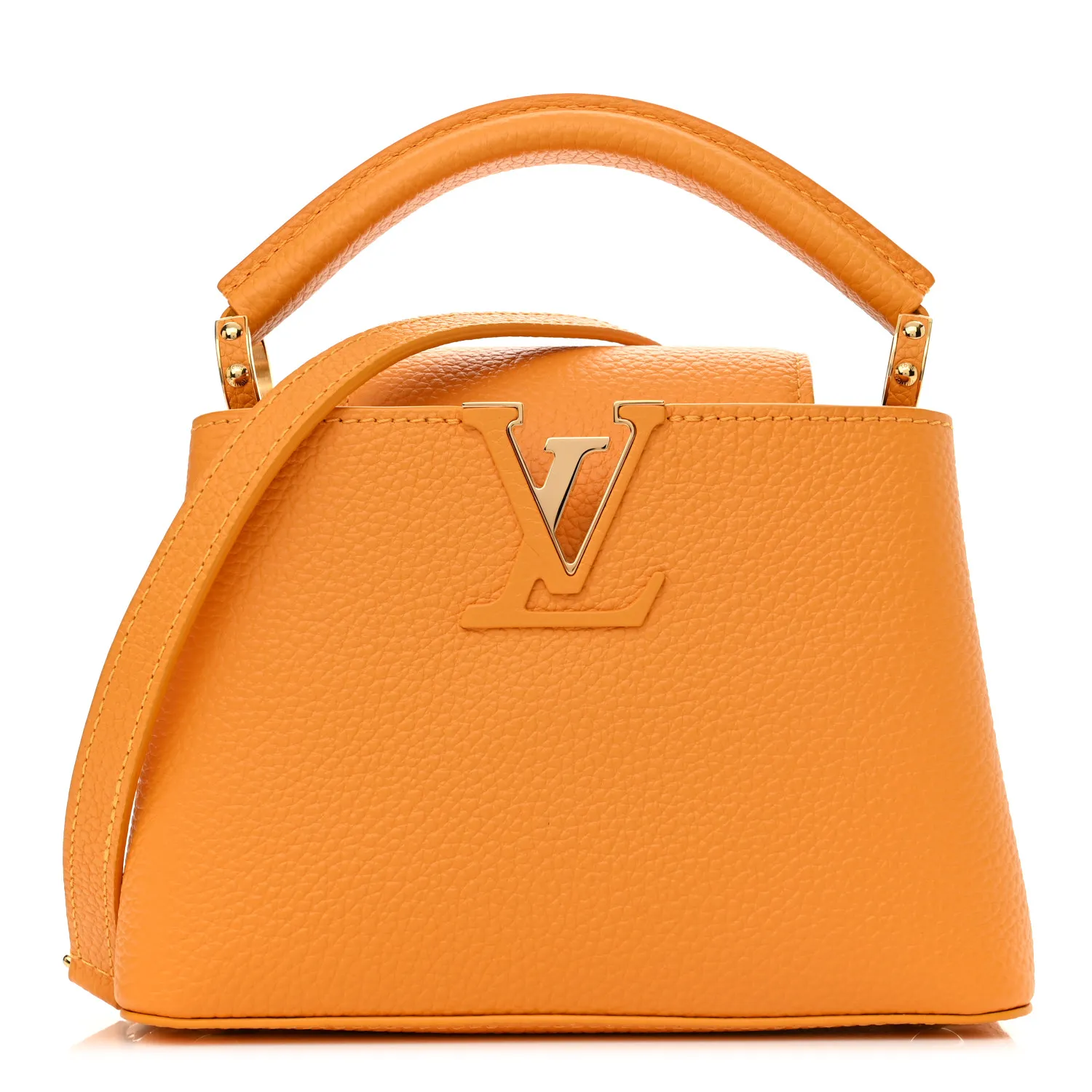 Louis Vuitton Taurillon Mini Capucines Sunbeam Yellow