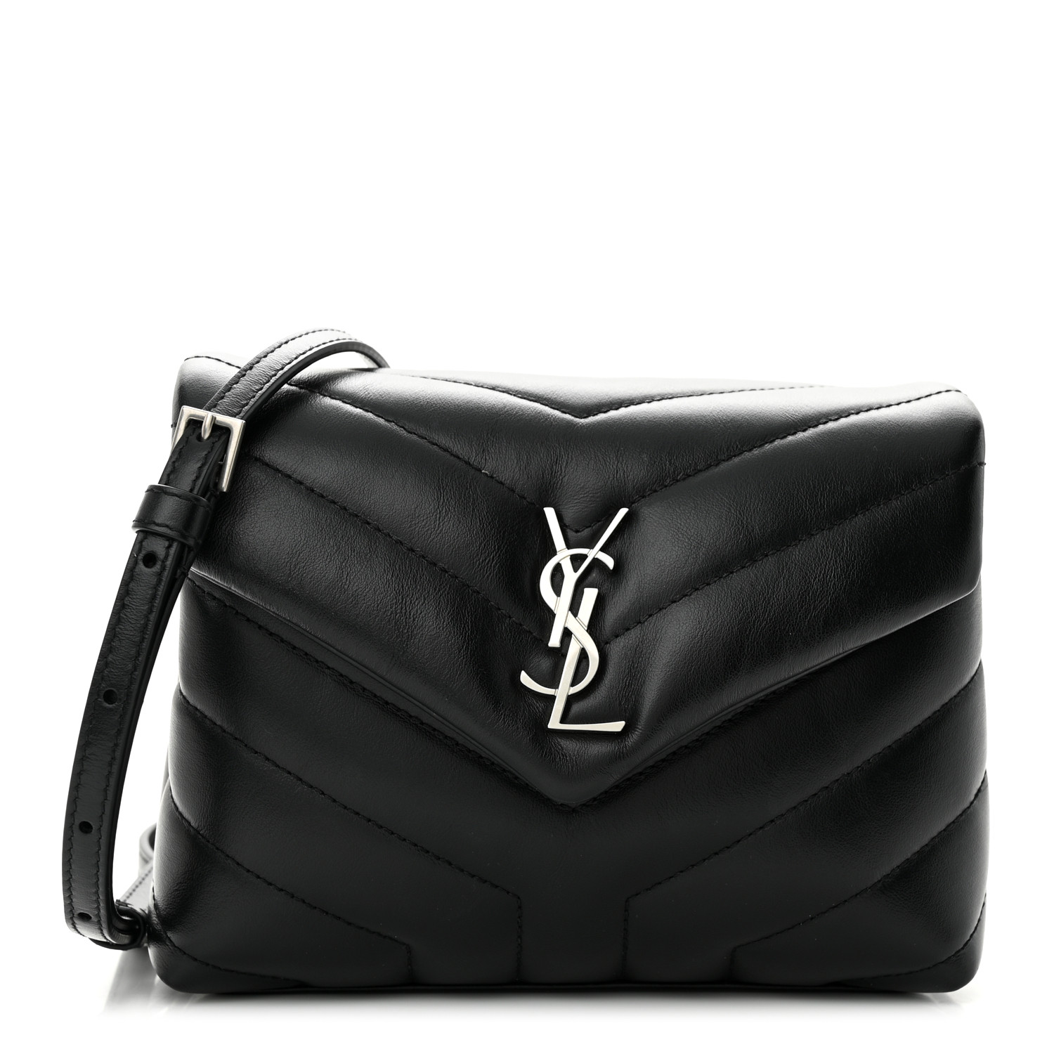 Saint Laurent Calfskin Y Quilted Monogram Toy Loulou Crossbody Bag