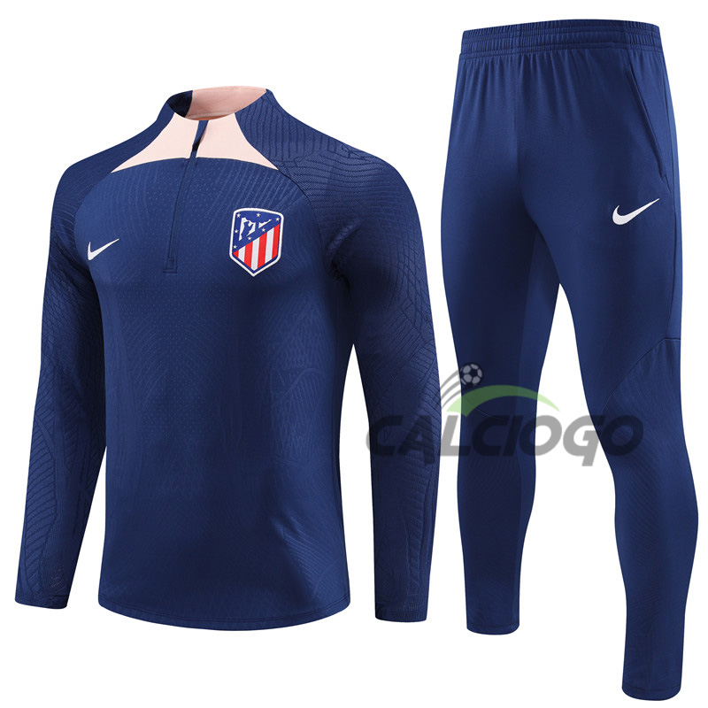 Tuta Calcio Atletico Madrid Felpa Blu 2023-2024