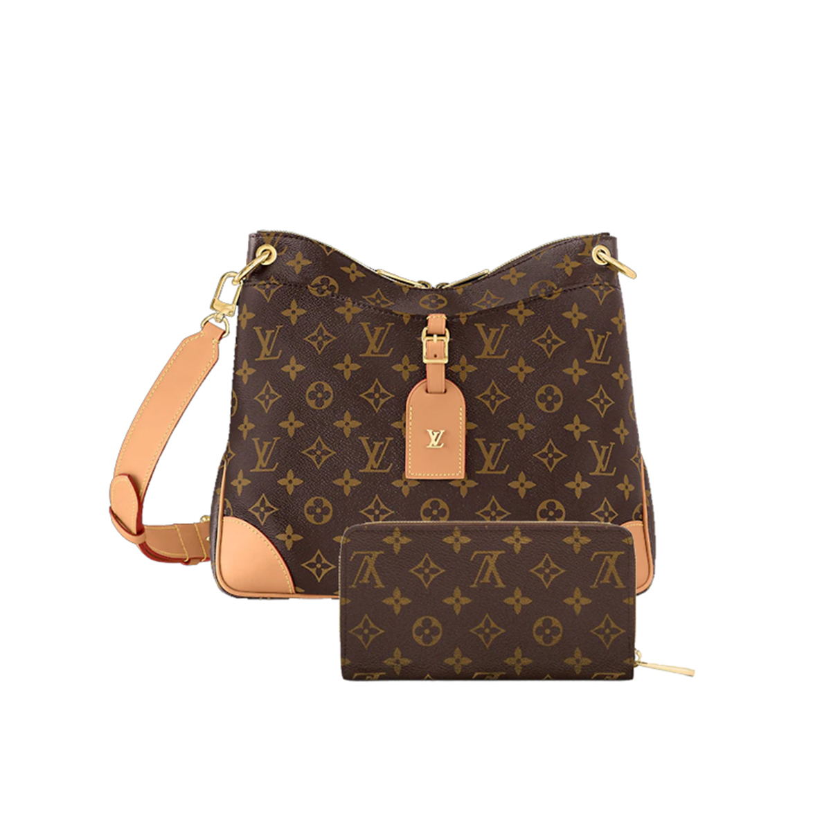 LOUIS VUITTON Odéon MM Bag Zippy wallet Ref:M45355+M60017